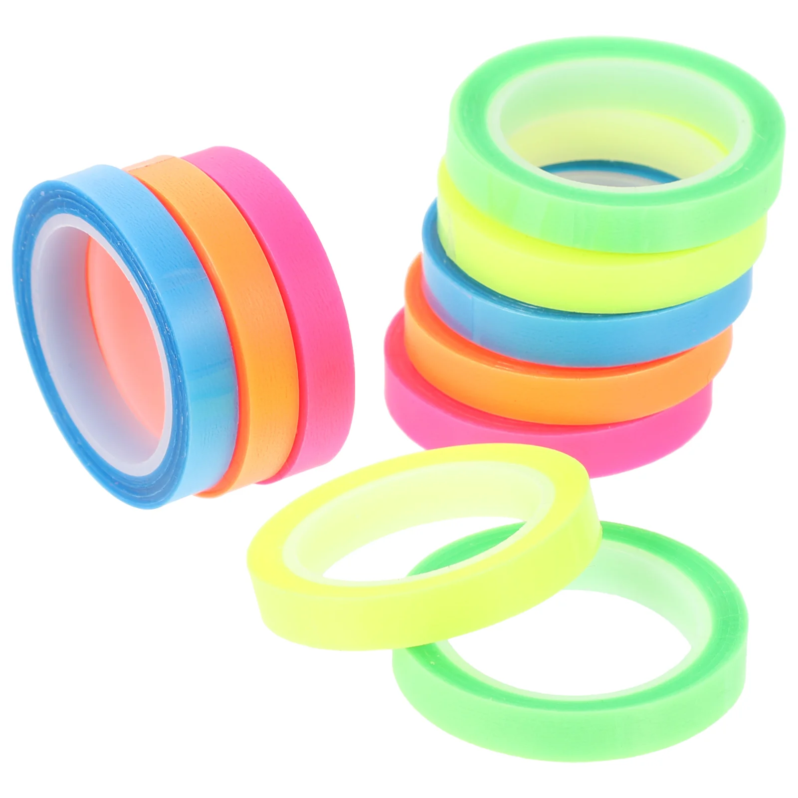 10 Rolls Water Proof Waterproof Index Sticker Neon Light Sign Tabs For Books The Pet Long Highlighter Tapes