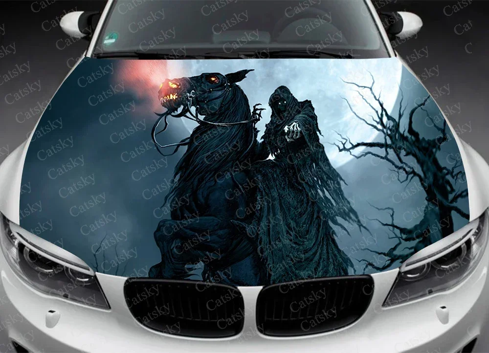 Horrible Car Hood Wrap Decal Vinyl Sticker Full Color Graphic Fit Any Auo Accessories Body Wrap Decal Vinyl Stickers Decoration