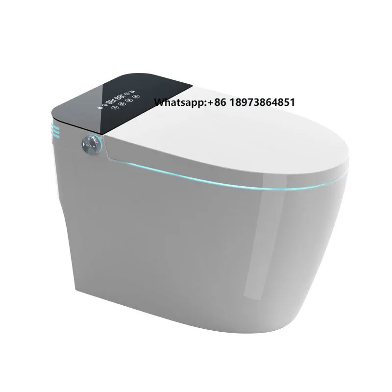 

Fully Automatic Smart All-In-One Home Bathroom Electric Elongated Toilet Water Pressure Limit Voice Bubble Shield S-Trap P-Trap