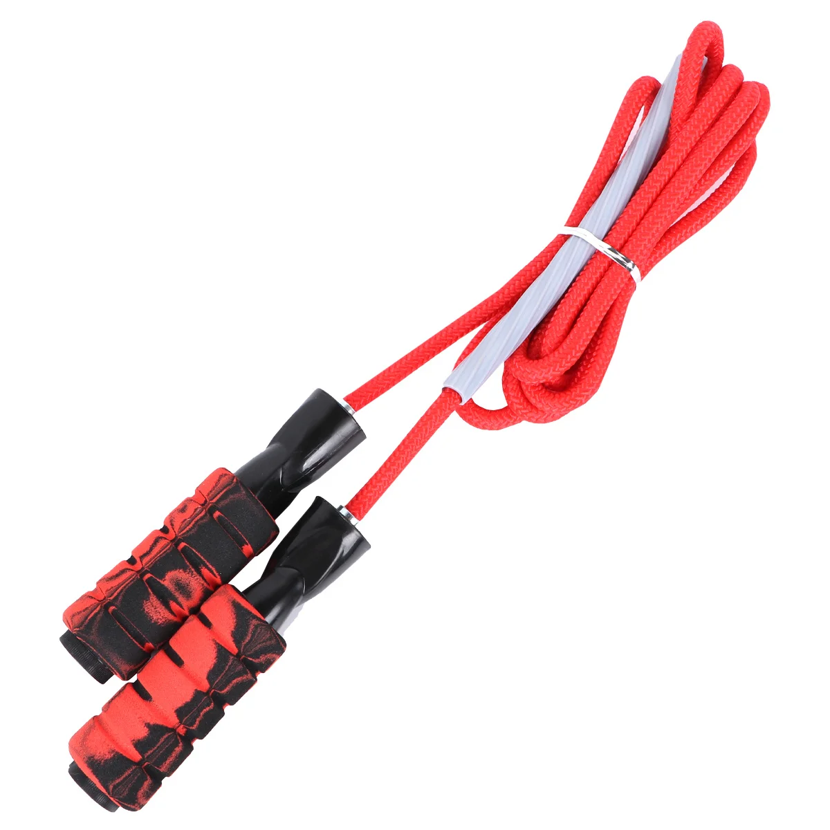 

Lightweight Adjustable Skipping Rope for All Ages Black Red Soft Handles Not Tangled Beginner Friendly Skipping Rope