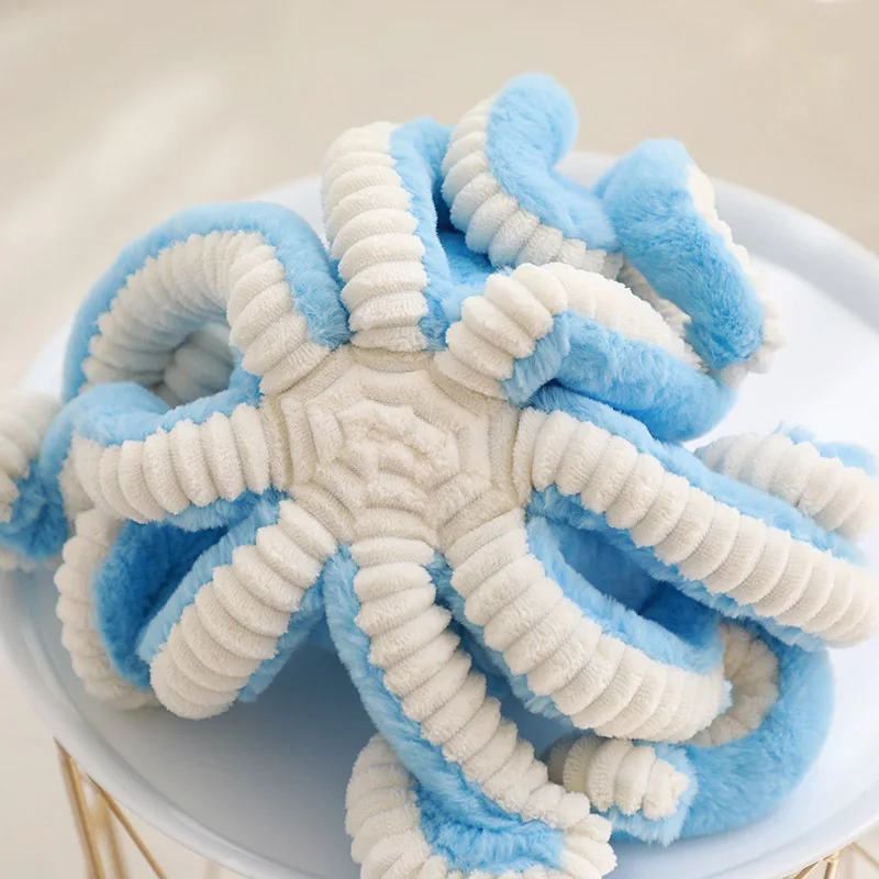 Simulation Octopus Doll Color Plush Toy Ocean Submarine Creature Squid Pet Sound Toy Decorative Ornaments Small Gifts Pet Toy