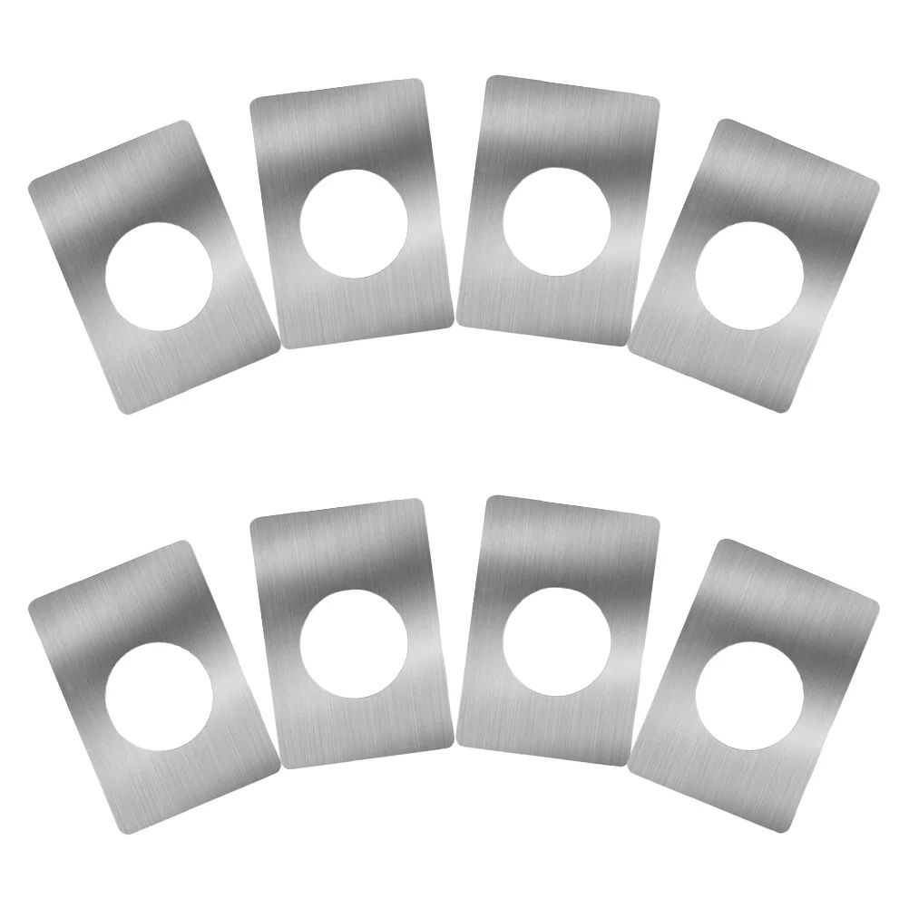

8Pcs Door Knob Repair Plates Stainless Steel Reinforcement Door Hole Cover Plate Deadbolt Strike Plate Deadbolt Cover