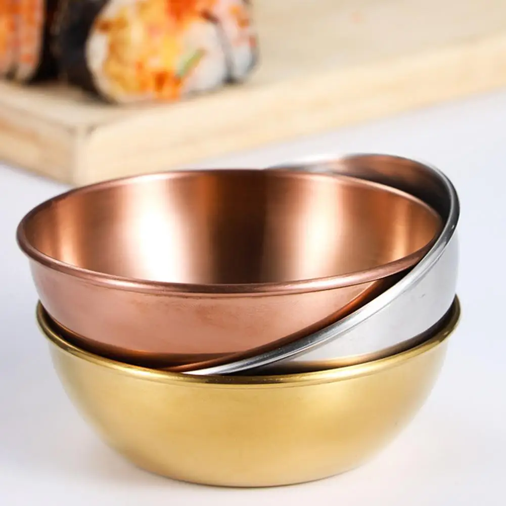 Seasoning Dish Serving Tray Seasoning Bowl Metal Sauce Plate Stainless Steel Mini Sushi Dipping Seasoning Bowls Appetizer Plate