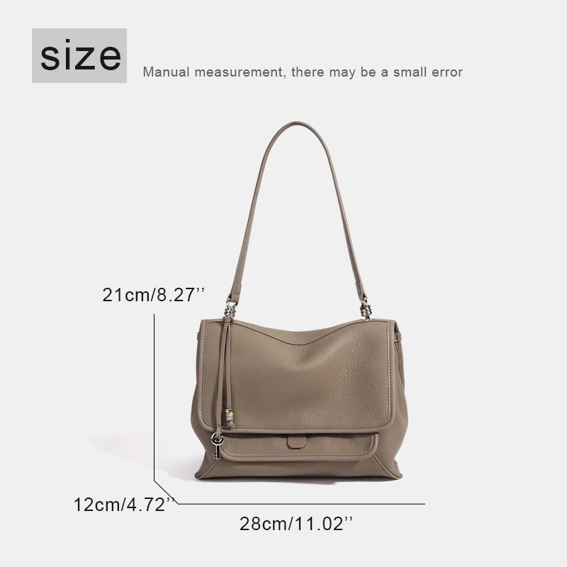 Customize Initials Leather Grain Messenger Bag For Women Luxury Designer Handbag And Purse 2026 New In Cowhide Underarm Shoulder