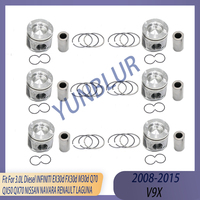 STD 0.5 Engine Piston & Ring Kit Fit 3.0 L Diesel V9X 08-15 For INFINITI EX30d FX30d M30d QX50 QX70 NISSAN NAVARA RENAULT LAGUNA
