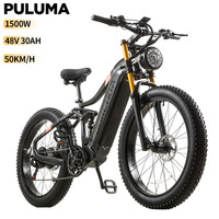 PULUMA HC26 Adult Electric Bicycle 48V 30AH Peak 1500W Power 26*4.0 Fat Tire Mountain Bike Beach Snow Electric Bike