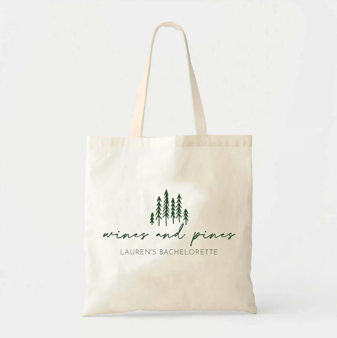 Wines And Pines Tote - Mountain Bachelorette Tote - Cabin Bachelorette Party - Last Trail Before the Veil - Camp Bachelorette -