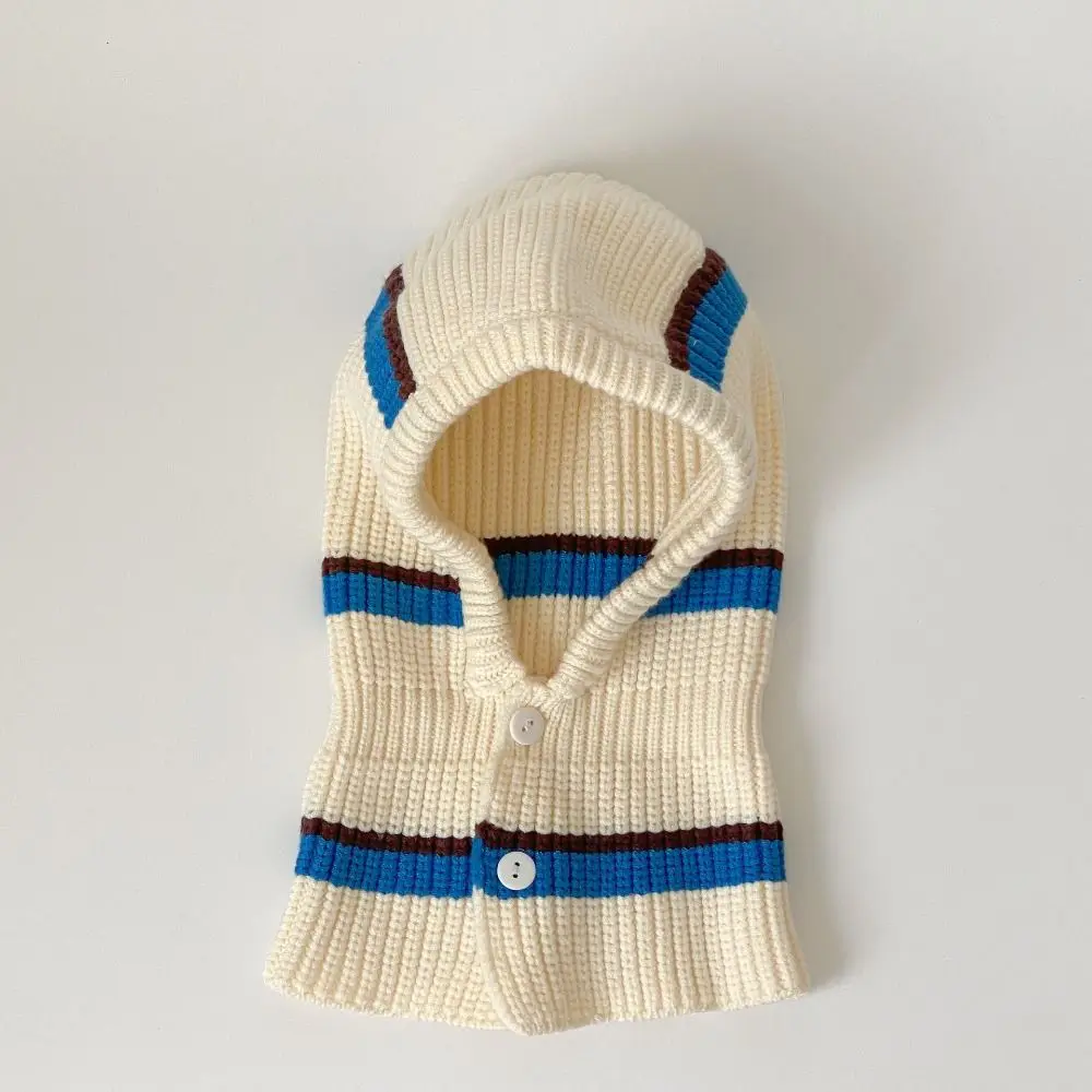 

Дышащая шапка-балаклава в красочную полоску, ветрозащитная эластичная шапка для защиты ушей, зимняя теплая вязаная шапка, шарф