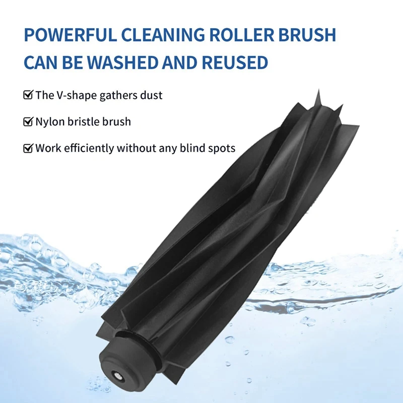 Main Brush For Eufy X9 Pro Robot Vacuum Cleaner Accessories Washable Anti-Tangling Rubber Roller Brush Replaceable Parts