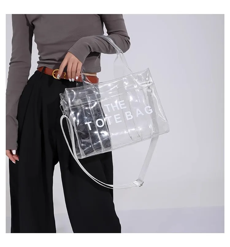 Vintage PVC Tote Shoulder Crossbody Bags for Women Handbags and Purses 2023 New Brand Designer Messenger Bag