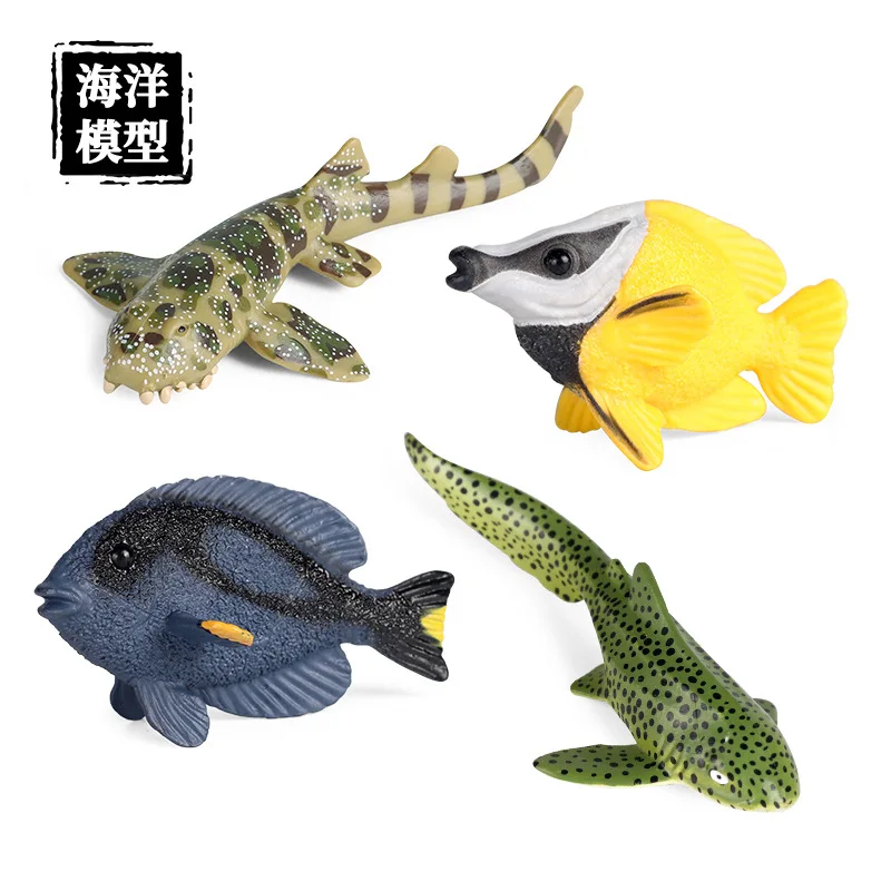 6-11CM Sea Life Animal Whale shark Chiloscyllium plagiosum Fox fish Model Action Figures Kids Educational toys Gift For Kids