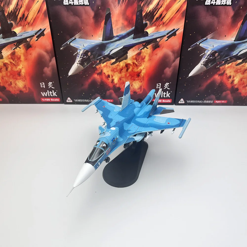 

Масштаб 1/100 SU34 Истребитель-бомбардировщик Русский Sukhoi Cy-34 SU-34 Fullback Литая под давлением металлическая модель военного самолета Коллекция игрушек или подарки