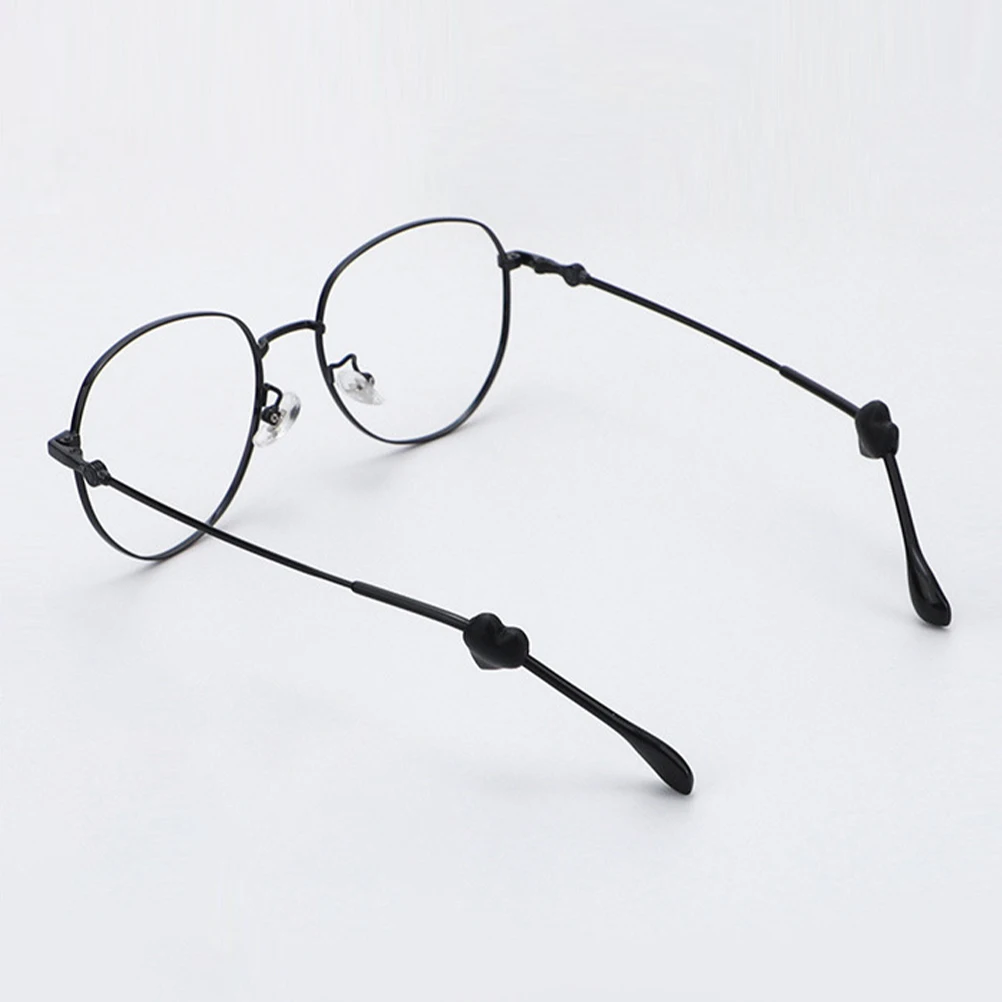 

20 Pairs Black Glasses Anti Comfortable Grips Retainers Non slip Straps Replaceable Stoppers Eyeglass Supplies