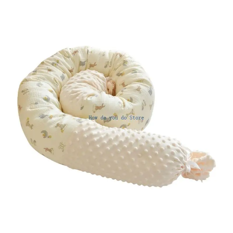 

19QF Travel Friendly Baby Crib Bumper Infant Safety Sleep Solution Baby Crib Bumper