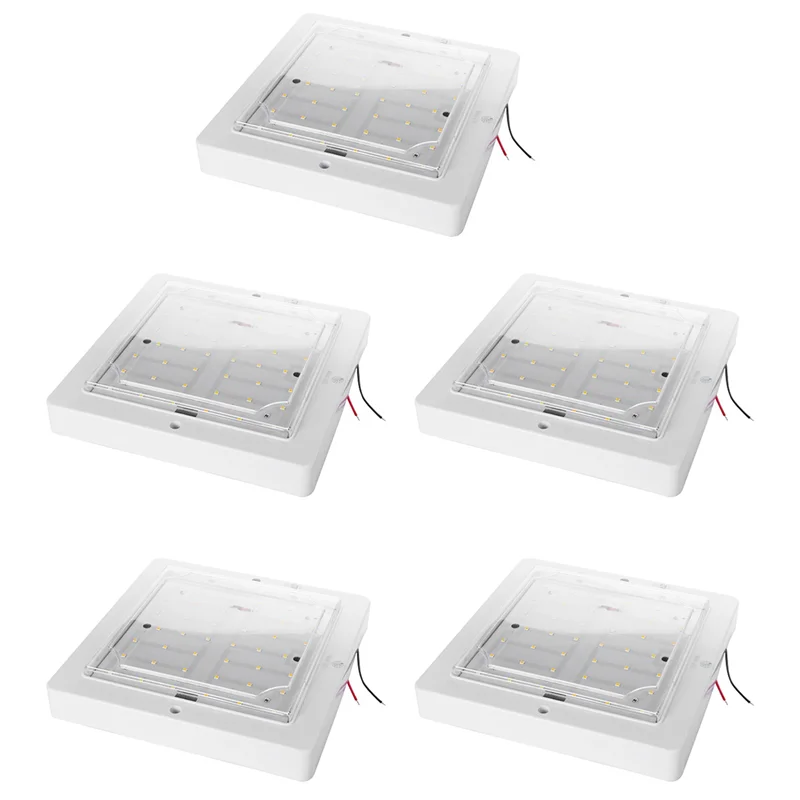 

A48P-5X 9W 12V Car Caravan Rv Led Interior Roof Ceiling Interior Lamp Dome Light Warm Light