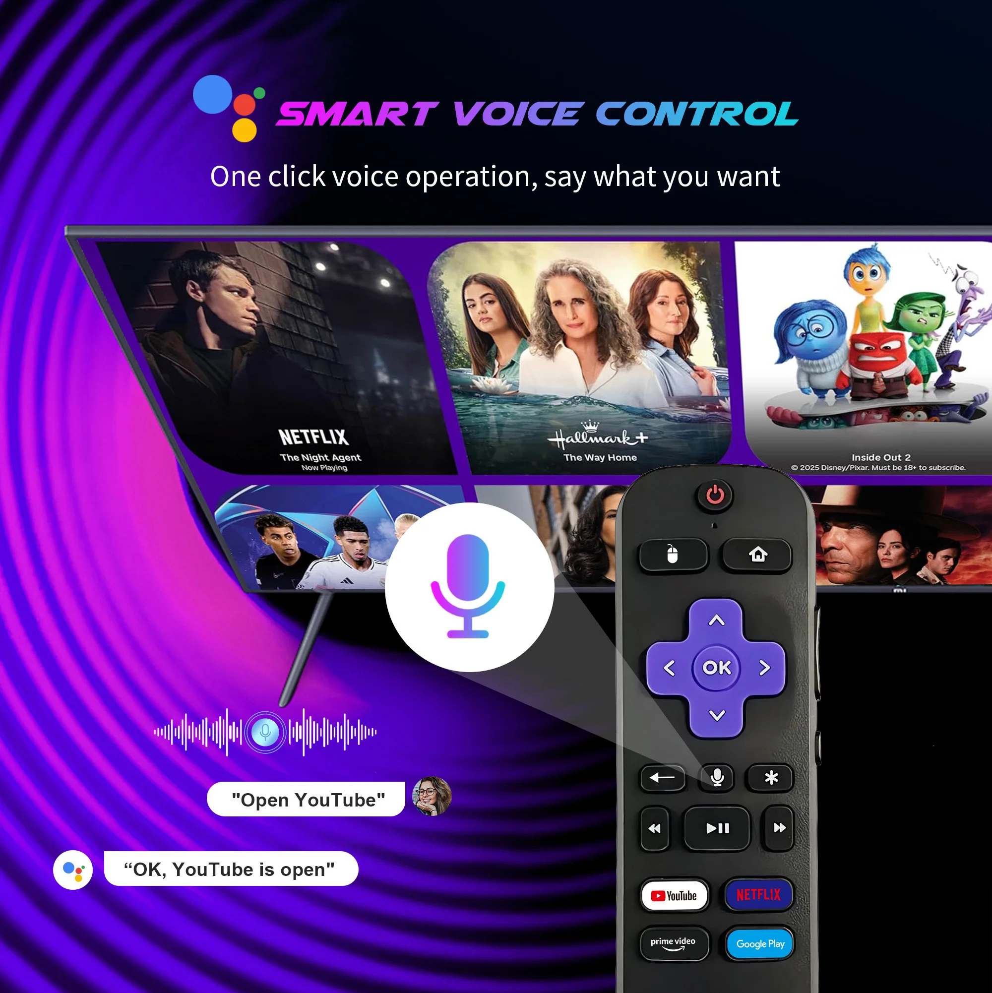 عصا التلفزيون Mortal Q8 Ultra Home Theater Live TV Stick، واي فاي 6، التحكم الصوتي 4K UHD Android 14 Allwinner H313 Chromecast