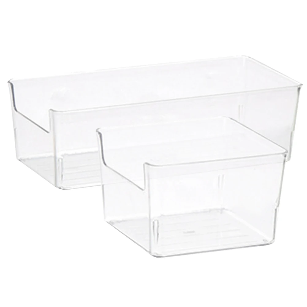 

2pcs Desktop Drawer Organizer Box Transparent Sundry Storage Boxes For Office Home Bathroom Closet Makeup Tools Brush