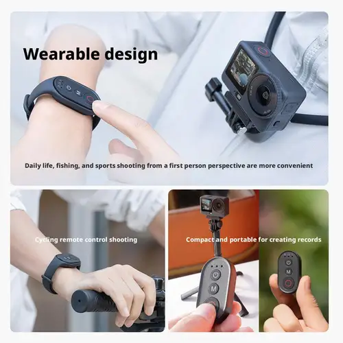 Imagen 2 del producto Control remoto Bluetooth para DJI Osmo Action 5 Pro Action 4, controlador de botón de obturador de fotografía, accesorios de cámara