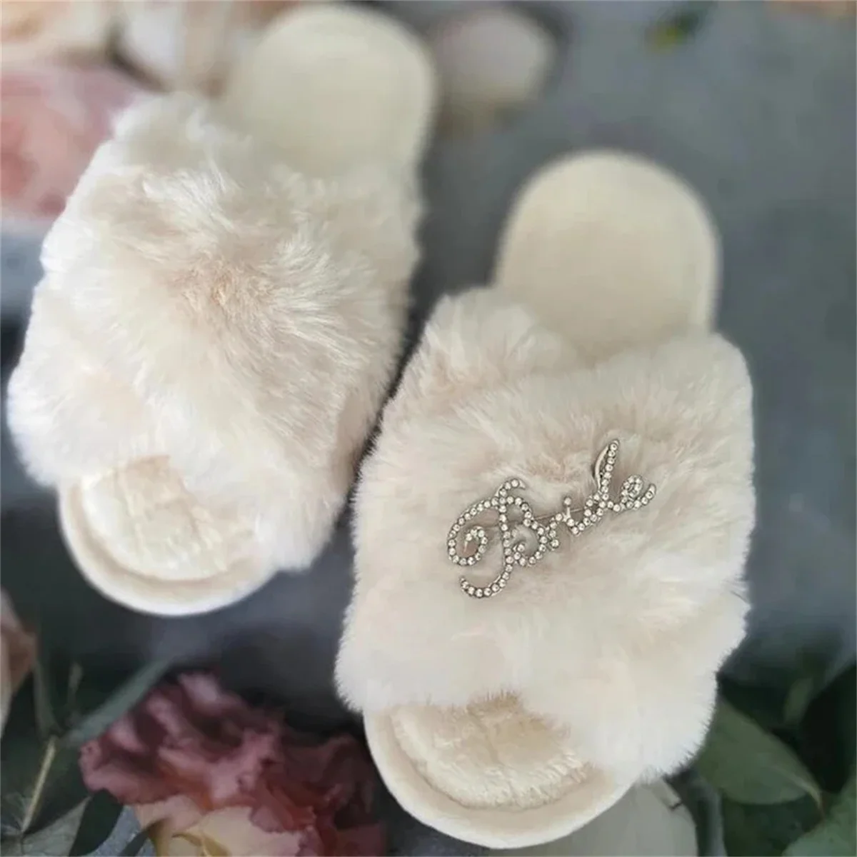 Bride to Be Slippers fall autumn winter Wedding Bridal Shower future Mrs Honeymoon trip Bachelorette hen Party decoration Gift