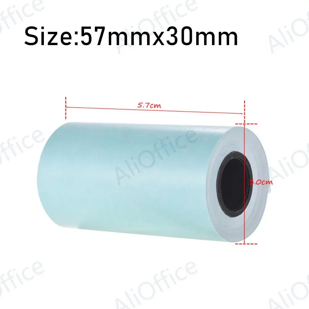 3 Roll Self-adhesive Printable Sticker Paper Roll Direct Thermal Paper with 57*30mm for PeriPage A6 Pocket Thermal Printer