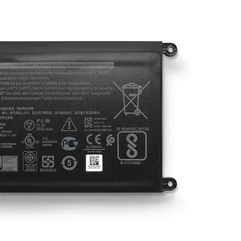 Imagem -04 - Bateria do Computador Portátil Dell Inspiron 3680mah Wdxor 155538 5565 5567 5570 5580 7000 7460 7560 7570 7572 7579 100 Original