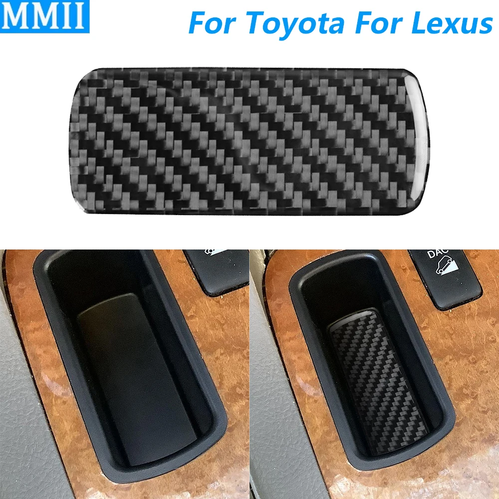 

Для Toyota Prado для Lexus GX 2003-2009 гг., центральный ящик для хранения из углеродного волокна, слот для панели, декоративная наклейка на автомобильные аксессуары