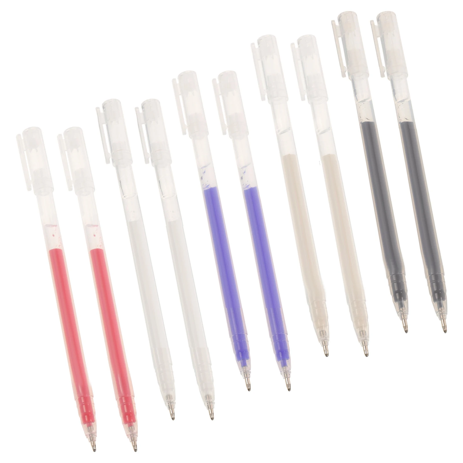 

10pcs High Temperature Fading Marker Pen Clothing Textile Marking Black Beige Red White Blue Sewing Tools