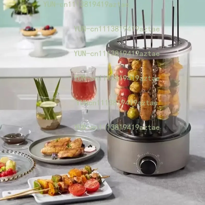 Household Skewers Vertical Grill Barbecu Rotating Smokeless Churrasqueira Elétrica