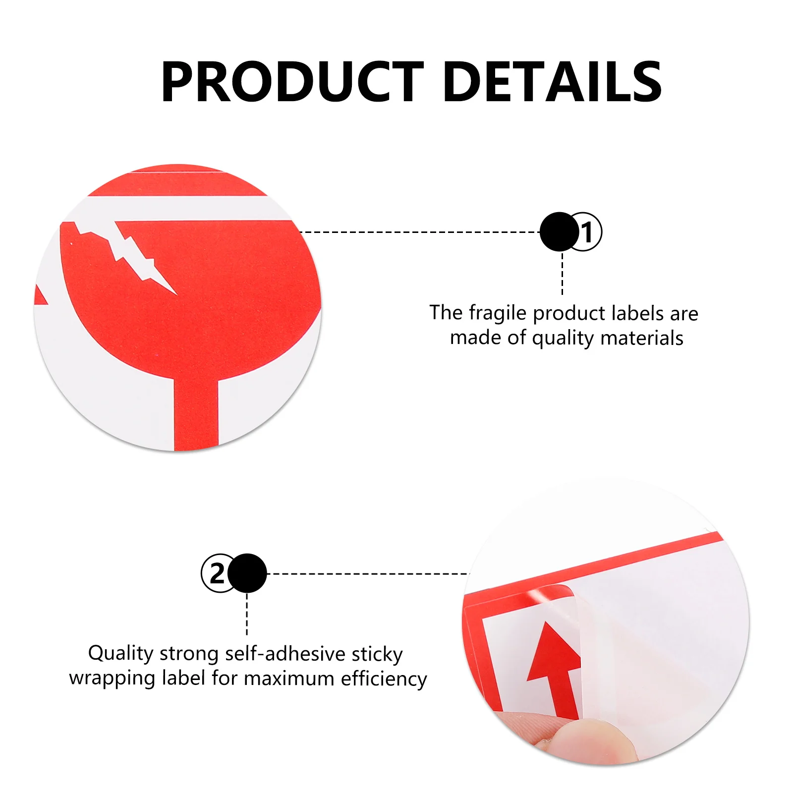 

1000 Pcs Fragile Sticker Copper Plate Warning Labels Printable Bubbles Handle Care Shipping Packing Decals Folder Tag