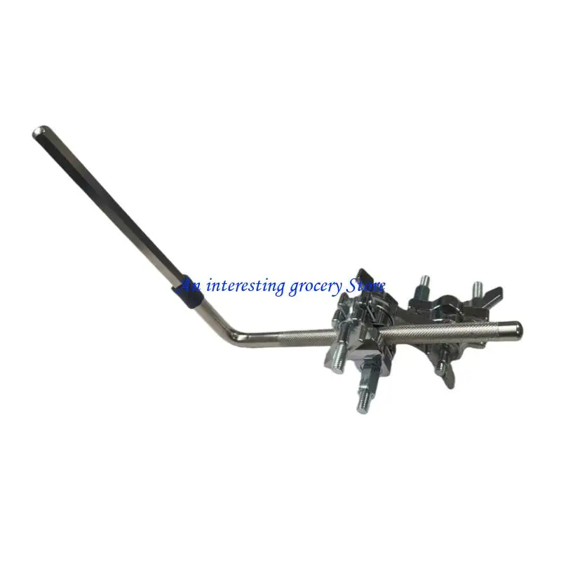 

652D Metal Cowbell Holder L Rod Drum Stand Clip Adjustable Cowbell MountIng Bracket Clamp Metal Cowbell Mount Holder Clip