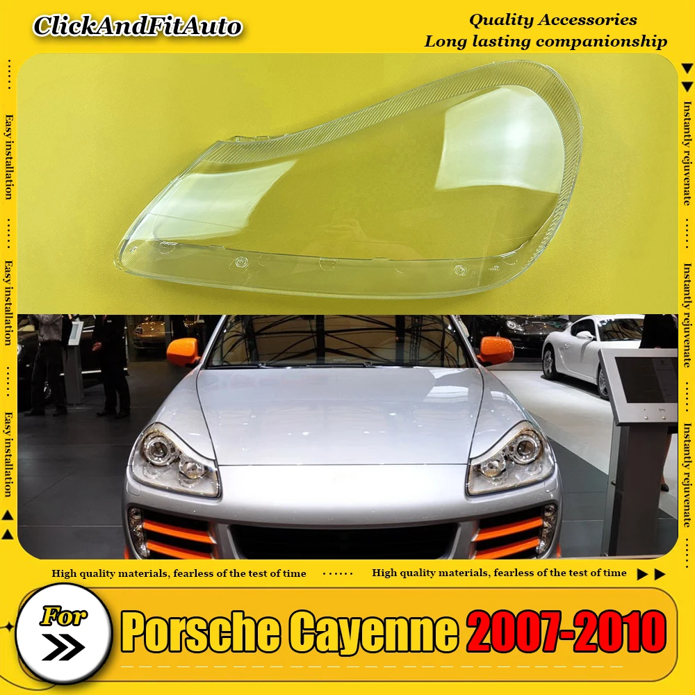 

For Porsche Cayenne 2007-2010 Car Front Headlight Cover Auto Headlamp Caps Lampshade Lampcover Head Lamp Light Glass Lens Shell