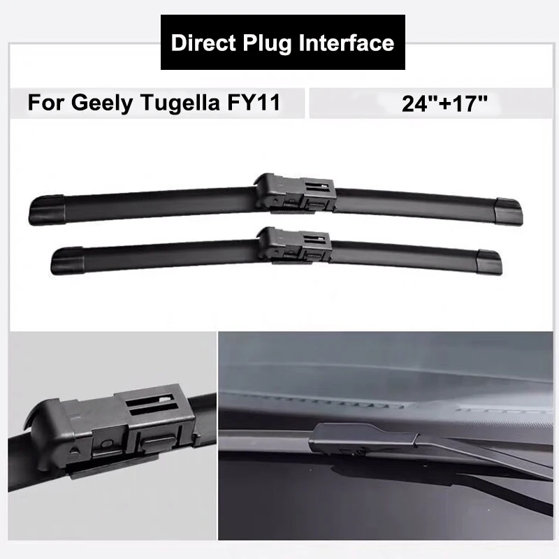 For Geely Tugella FY11 Xingyue 2019 2020 2021 2022 Frameless Wiper Blades Rubber Windows Arm Car Accessory Cleaning High Quality