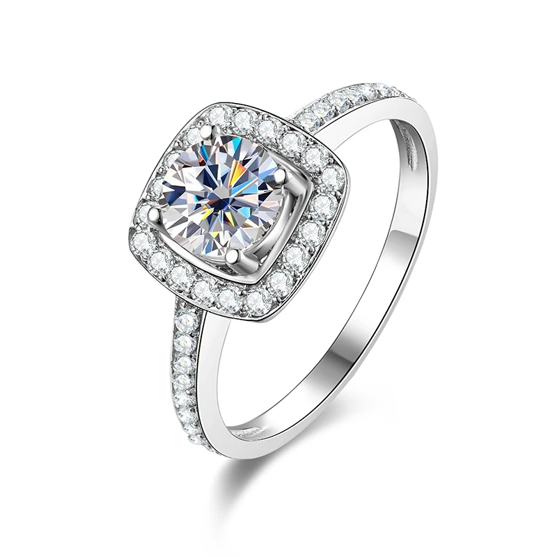 Aurelique 14k Gold Filled 6mm 0.8CT Round Cut Cubic Zirconia Engagement Wedding Rings for Women Jewelry Accessories Party Gifts