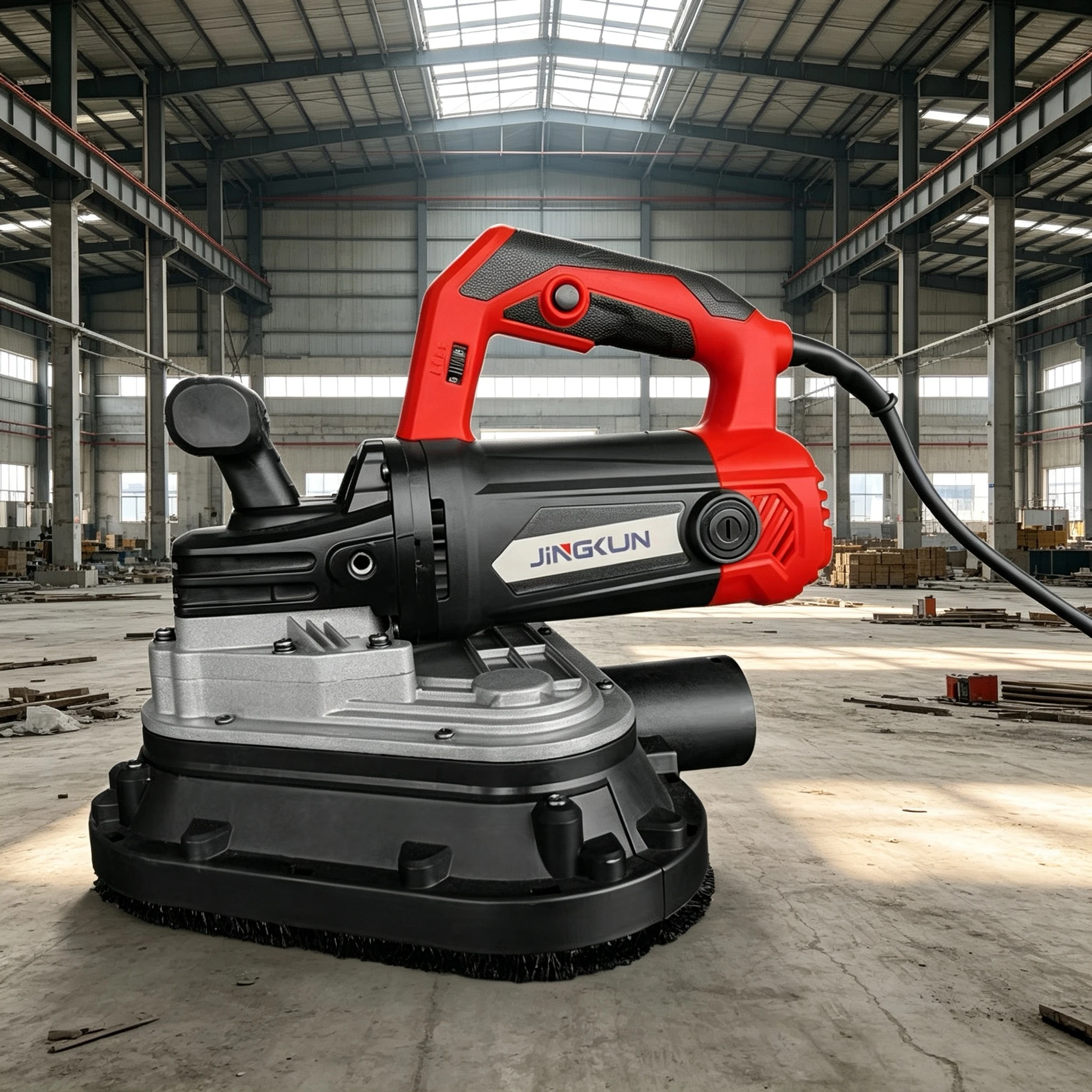 GX8230 2450W Handheld Concrete Grinder 230mm 3 Grinding Heads 6-Speed Adjustable for Wall & Floor Polishing-HDF