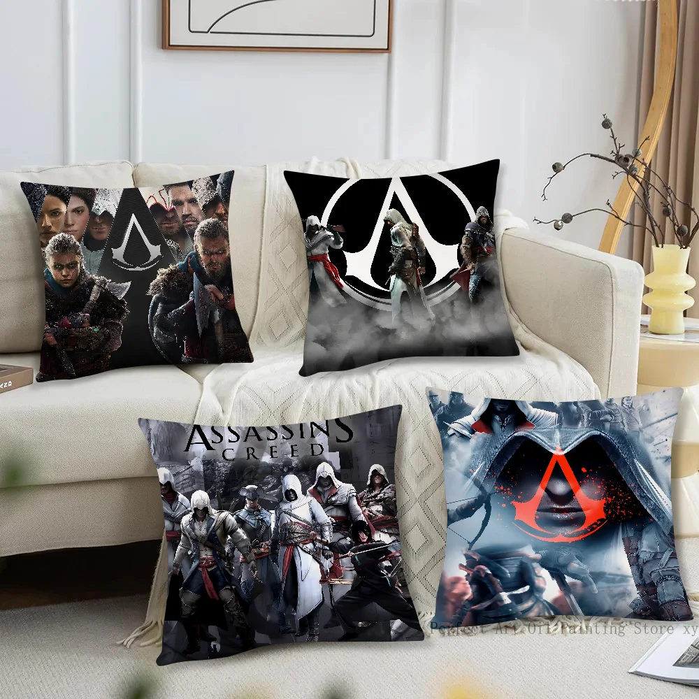 Juego A-Assassins Creed funda de almohada almohada cuadrada dormitorio sofá ocio comodidad cojín coche sala de estar decoración del hogar