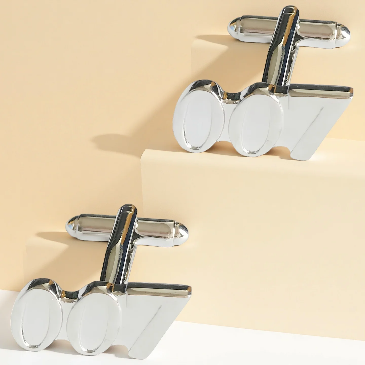 Siver 007 Cufflink Cuff Link 2 Pairs Shipping Promotion