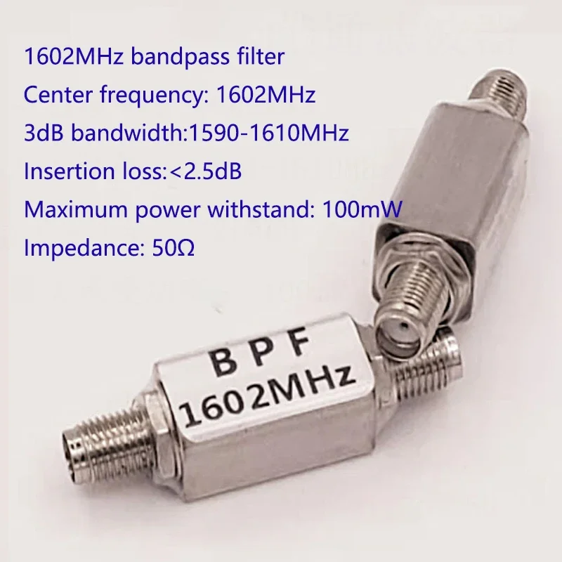 

Pass filter L1 band band pass filter 1602MHz band pass filter 1590-1610MHz