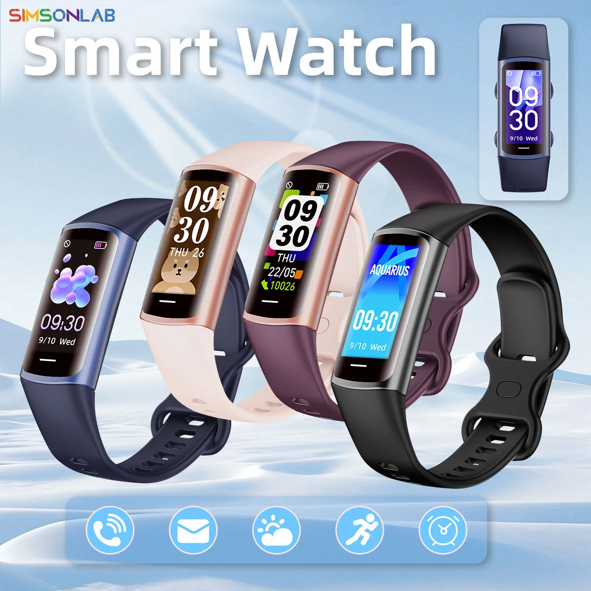 

New Sport Smart Bracelet Fitness Tracker Waterproof For Men Women Smart Watch Connected Phone Tracker For Android&IOS Gifts 2025