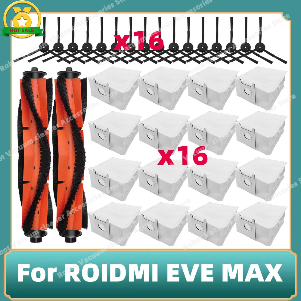 

Compatible For ( ROIDMI EVE MAX ) Parts Main Roller Side Brush Dust Bag Replacement Accessories