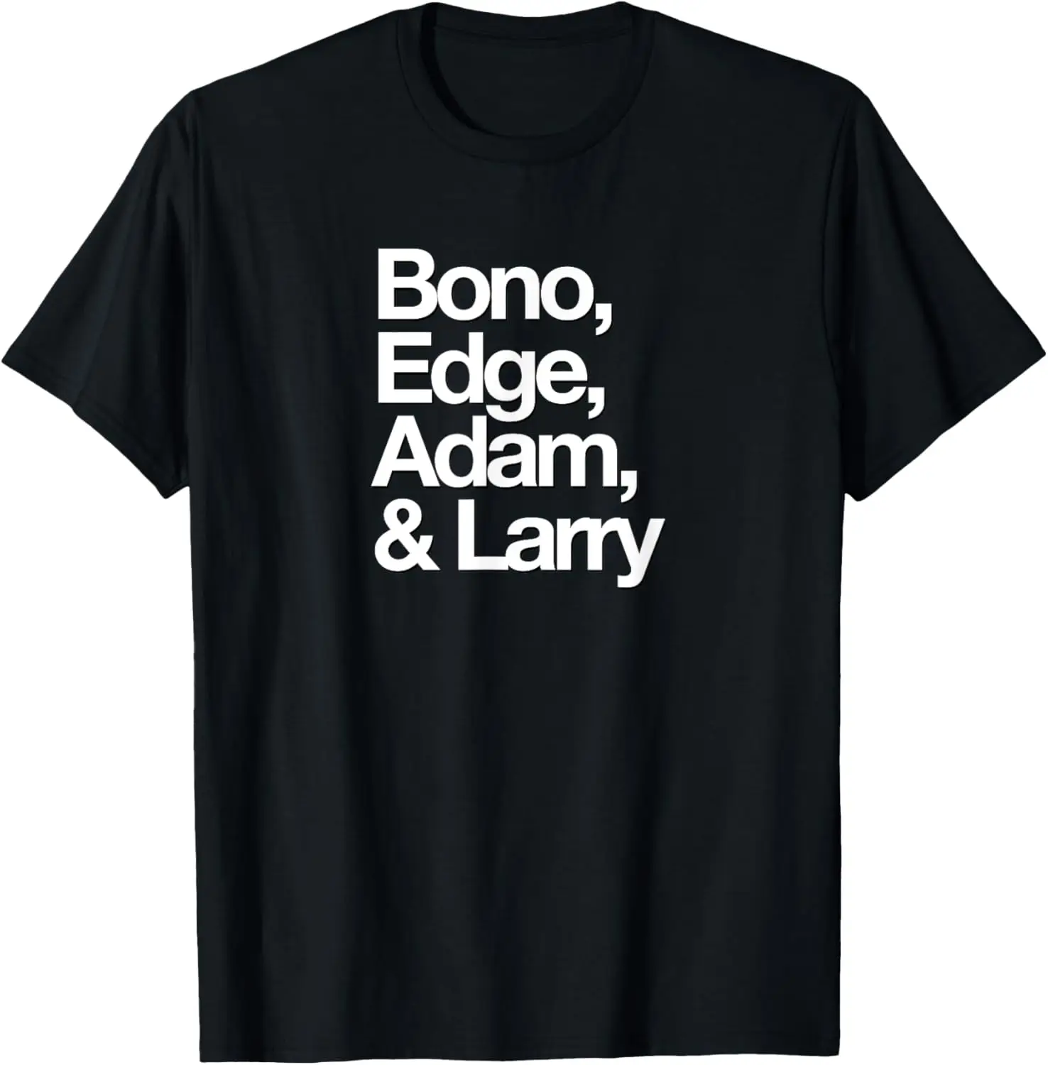 

Знаменитые первые имена: футболка Bono, Edge, Adam и Larry