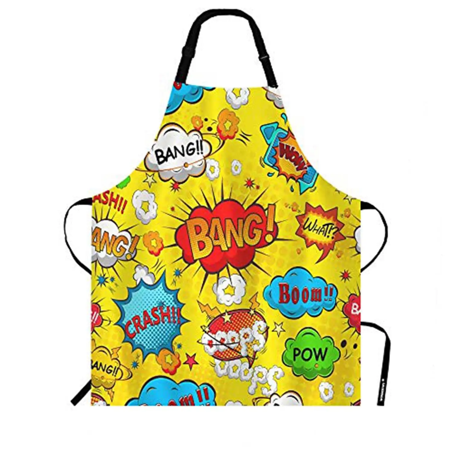 

Strange Graffiti Apron,Various Cute Cartoon Bib Apron with Adjustable Neck for Men Women,Suitable