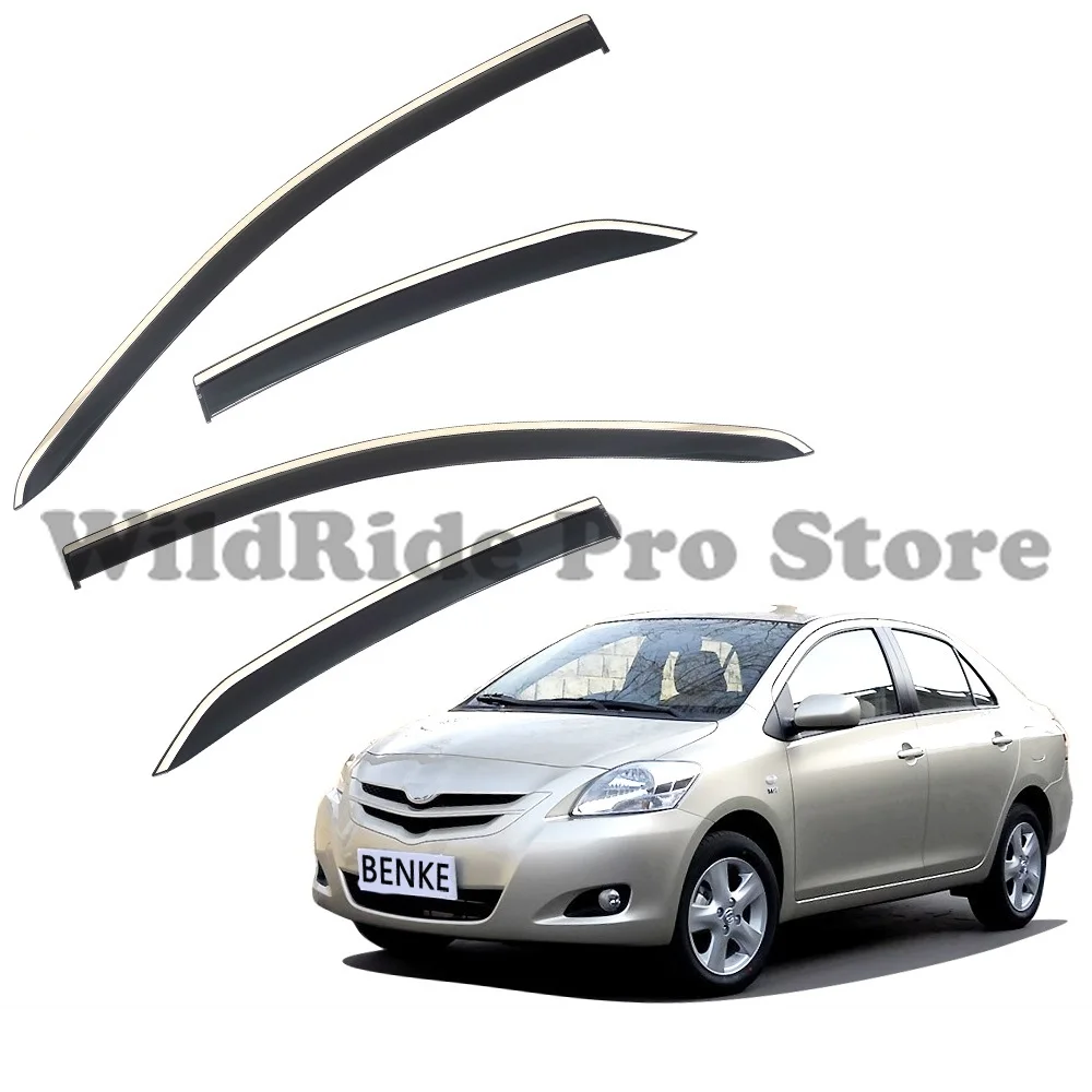 

1 set Rain Guard for Toyota VIOS YARIS SEDAN 2008-2013 Sun Visor Car Window Visor Rain Shield Wind Deflector