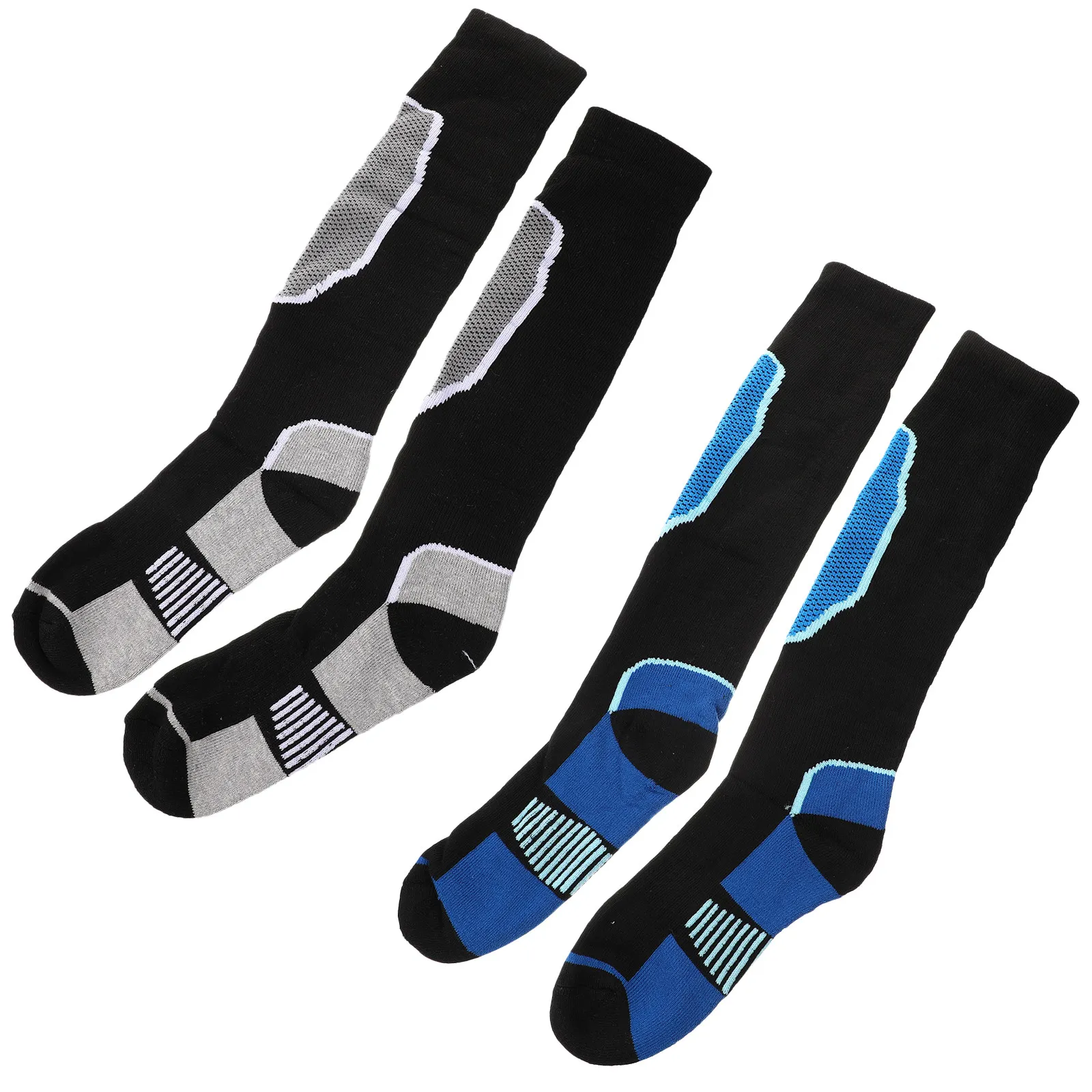 

2 пары мужских носков для катания на лыжах, влагоотводящие, толстые, спортивные, компрессионные, для альпинизма, бега, кемпинга