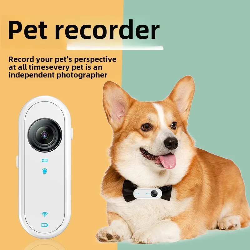 

New Pet Adventure Camera Compact HD 1080P Pet Cam WiFi Waterproof Shockproof for Pet Dog Cat Activities Hands-Free Recording