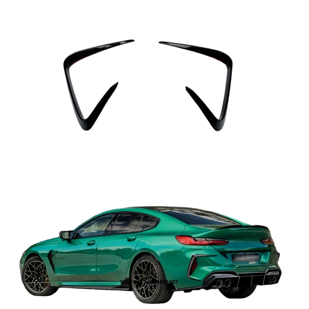 

ForBMW Modified AD Style Dry Carbon Fiber Rear Wind Blade, Rear Bumper Wind Blade Suitable for M8 (F93)