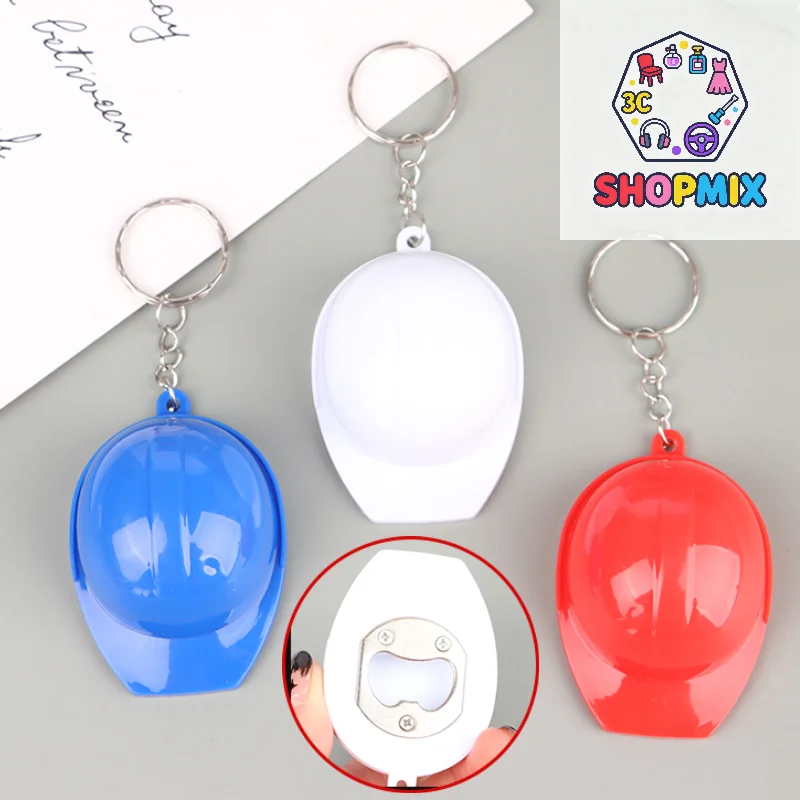 Creative Safety Helmet Bottle Opener Keychain Portable Opener Artifact Small Pendant Practical Decoration Pendant