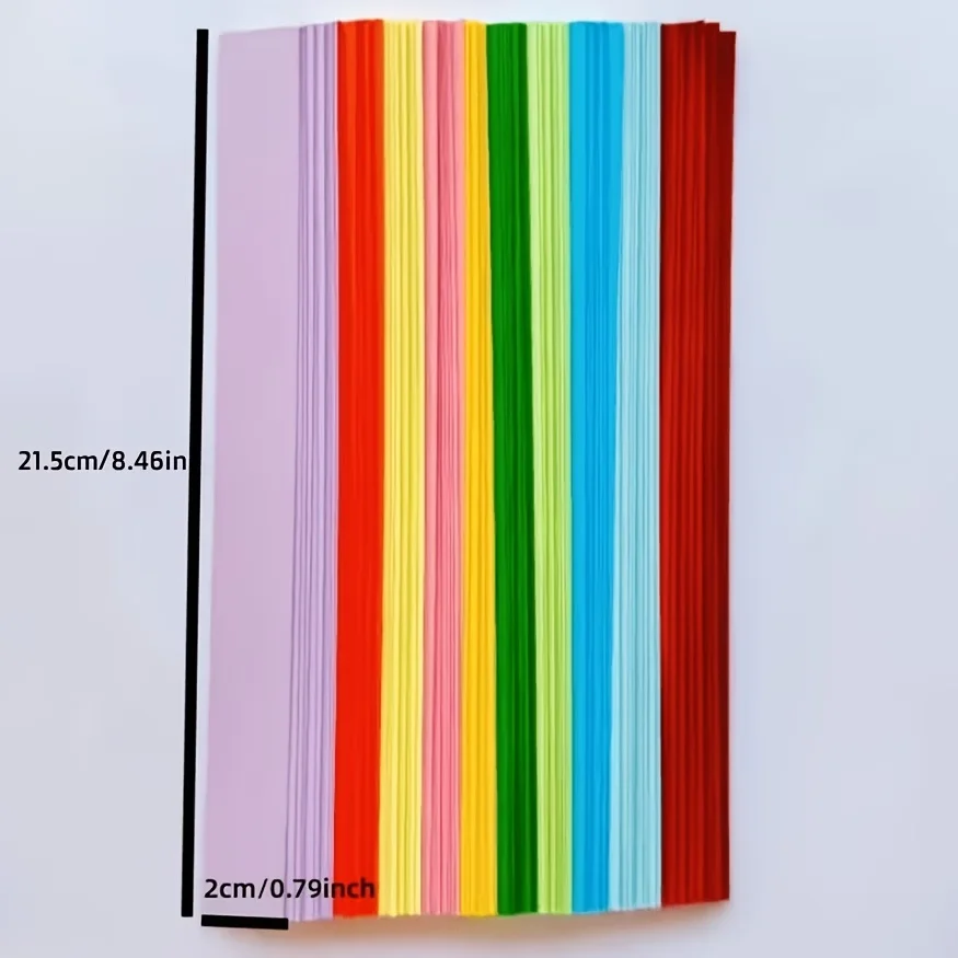 100 Stück/Set Bunte Papierketten-Girlanden mit Doppelseitigem Klebeband DIY Konstruktions-Papierketten für Geburtstag Kinderparty Dekoration – Detail 2