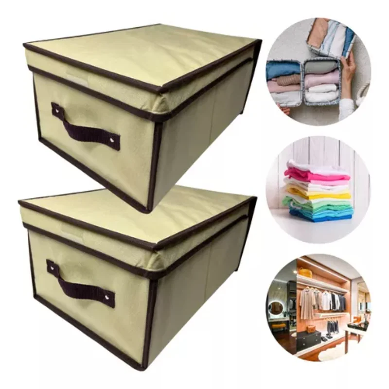 

2 Boxes Organizer Tnt Resistant Cover 45x30x20 Boxes, Boxes and Baskets Decorative Boxes