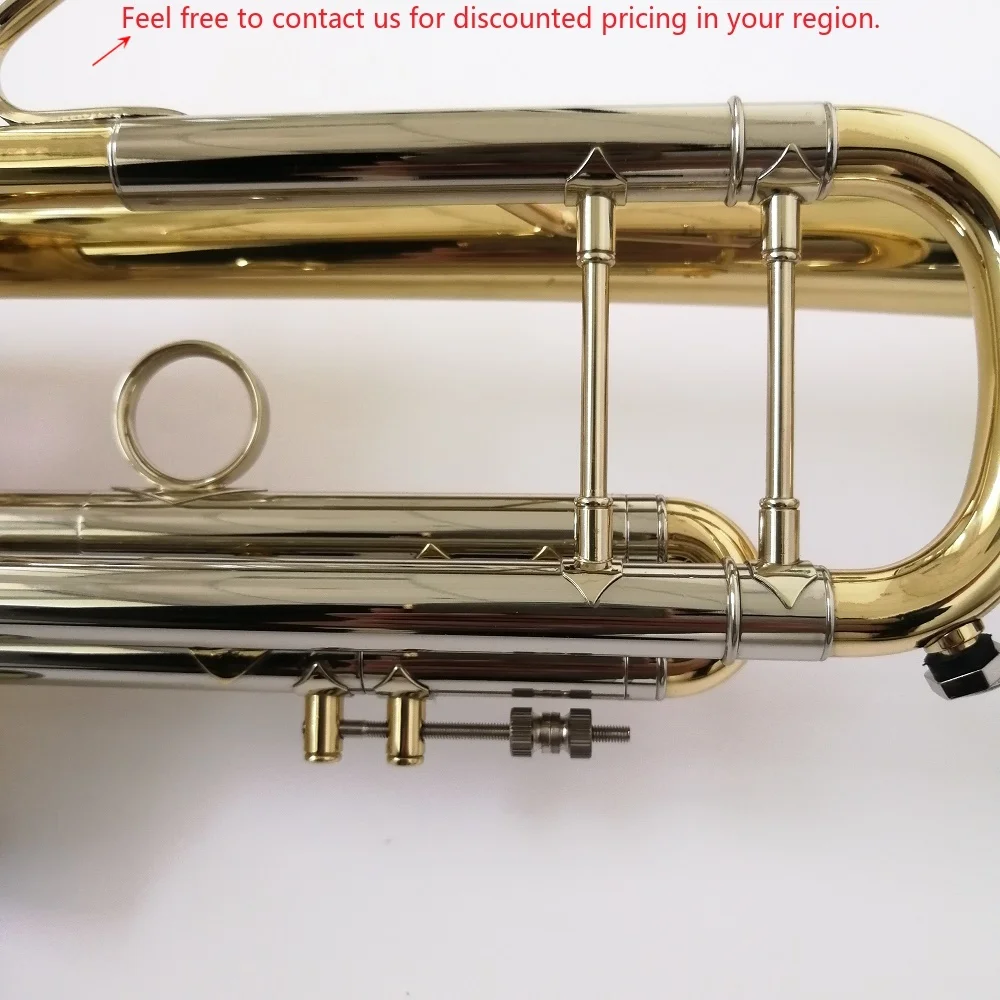 

Yellow Brass Imported From Germany Bb Key Gold Lacquer Trumpet