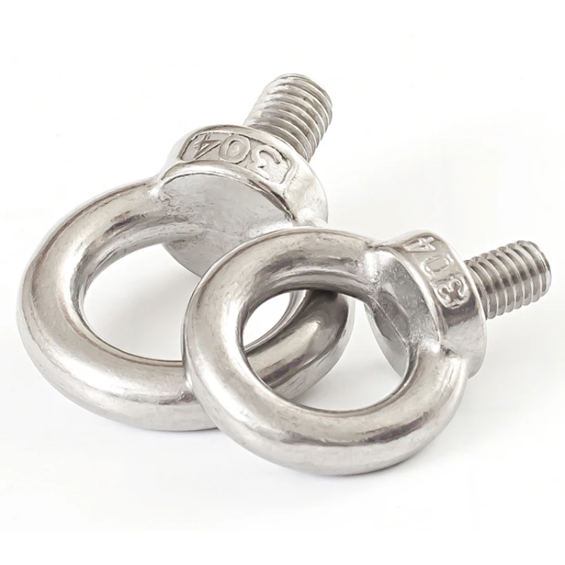 M3 M4 M5 M6 M8 M10 M12 M14 M16 M18 M20 M24  304 Stainless Steel Marine Eye Bolts Ring Holes For Cable Eyelets